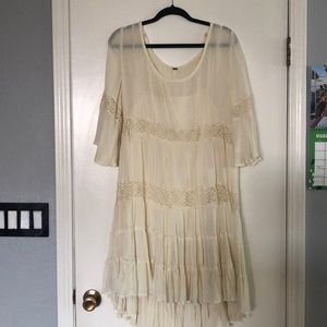 Free people creme colored lace dress
